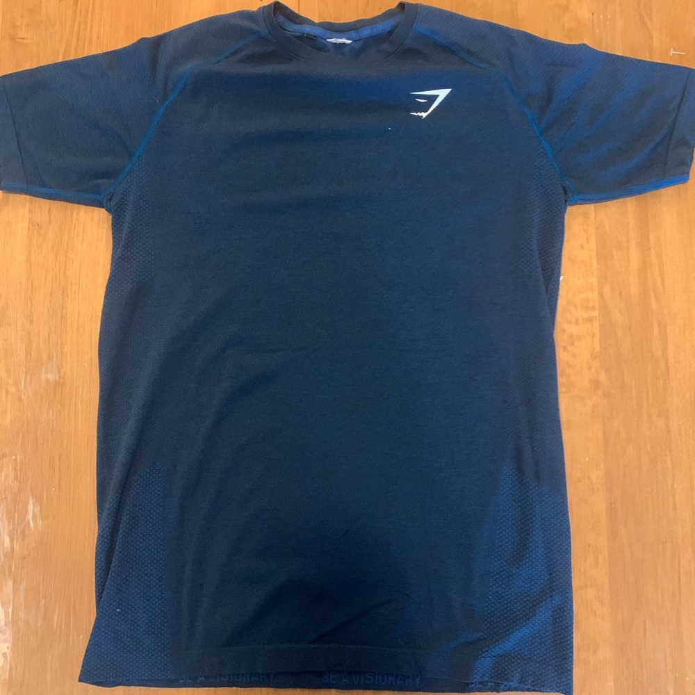GYMSHARK Blue Mens Essential T-Shirt